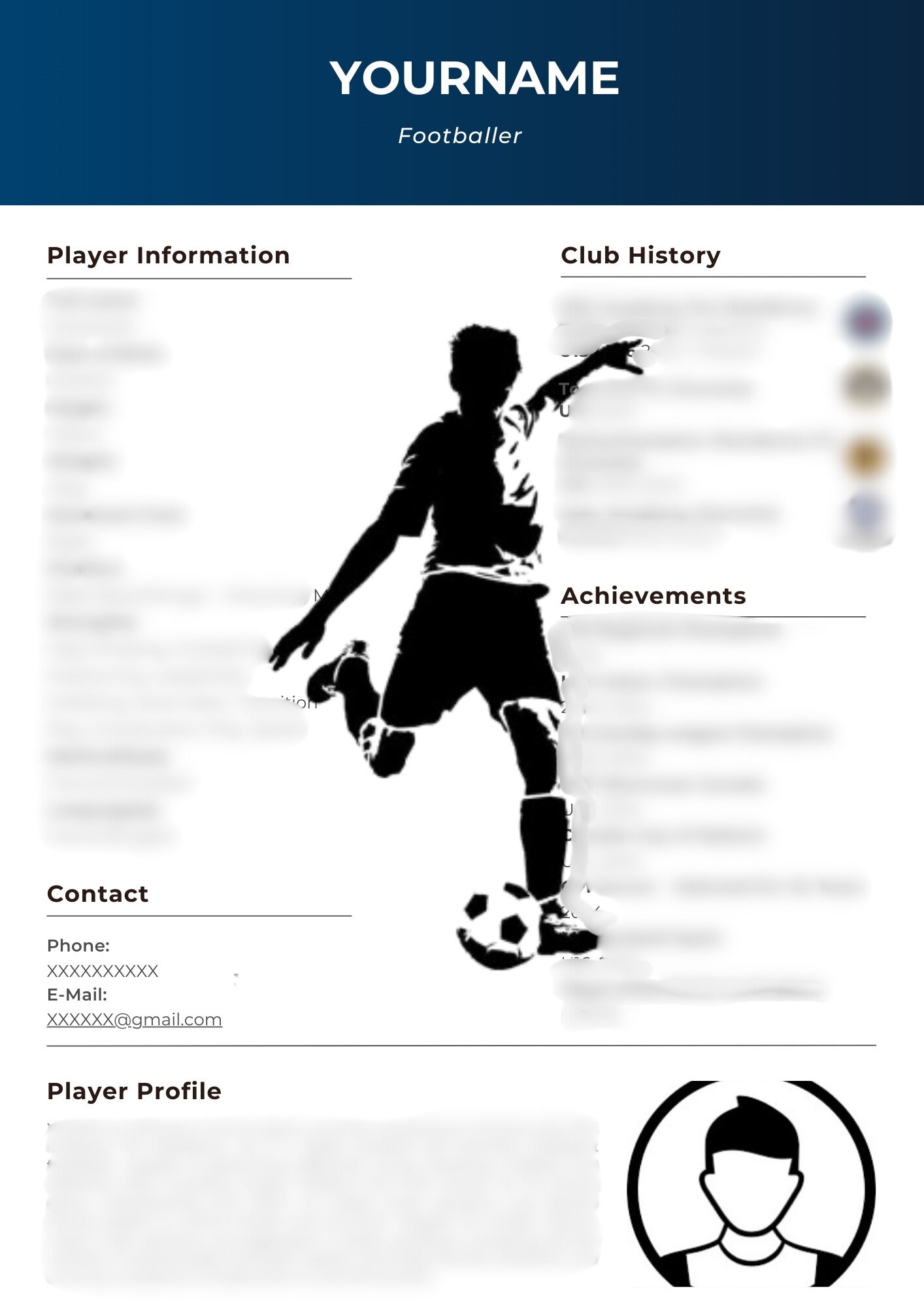 Football CV — Stand Out To Clubs & Scouts