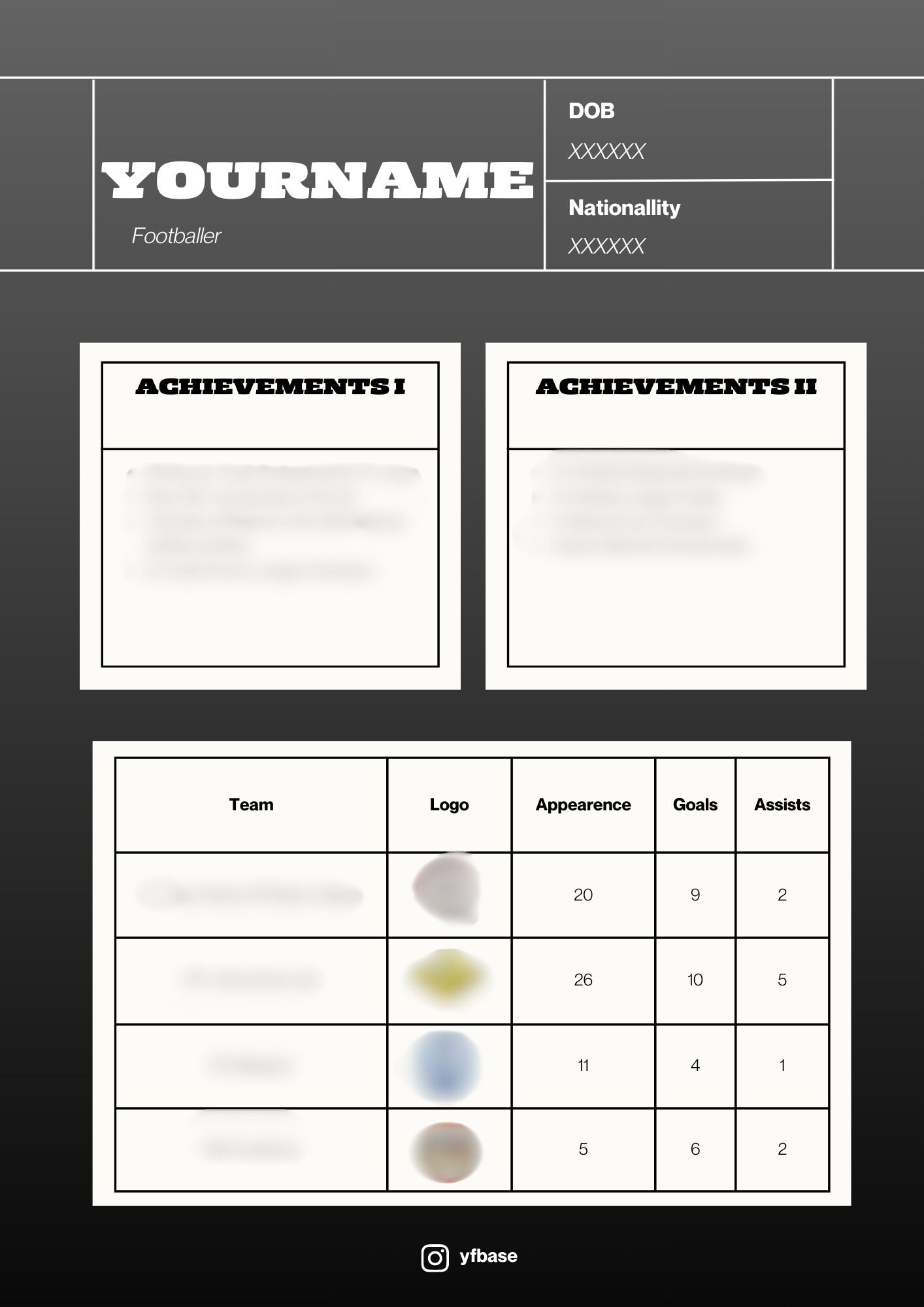 Football CV — Stand Out To Clubs & Scouts