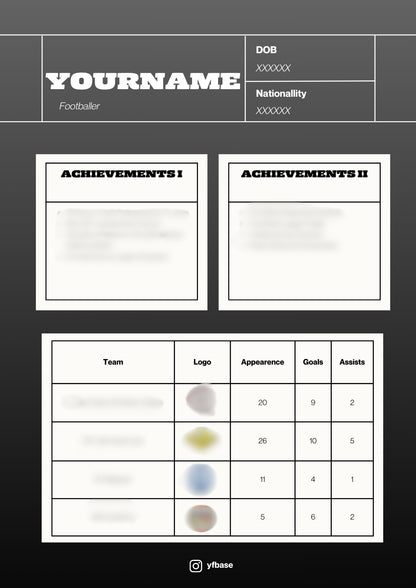 Football CV — Stand Out To Clubs & Scouts