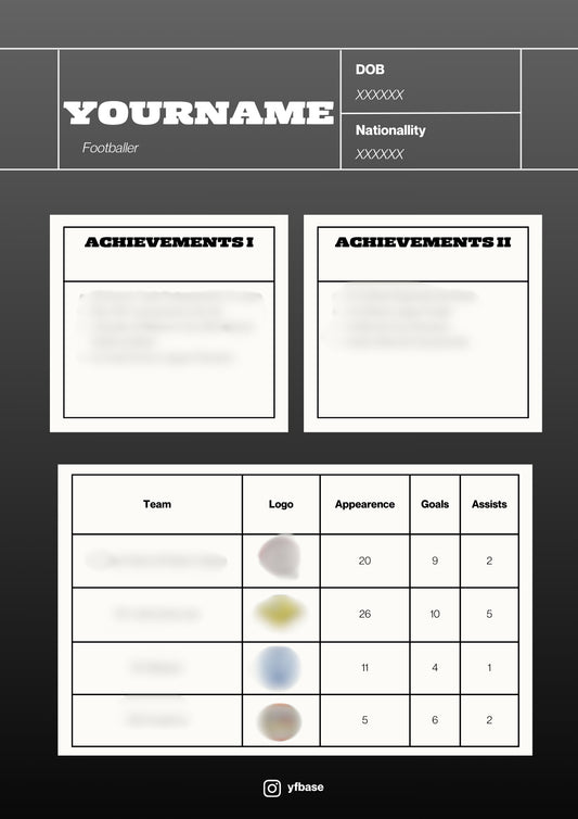 Football CV — Stand Out To Clubs & Scouts