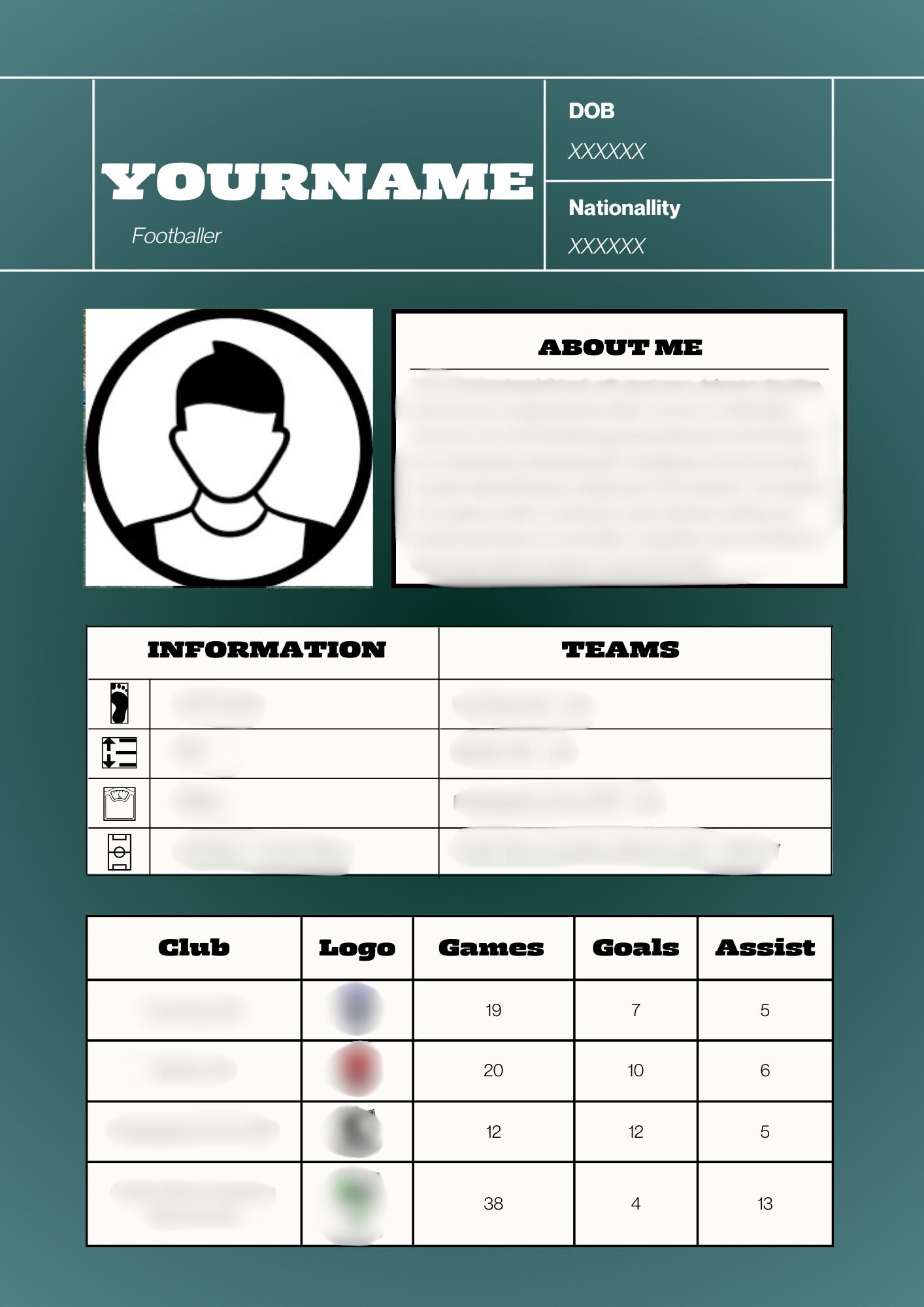 Football CV — Stand Out To Clubs & Scouts