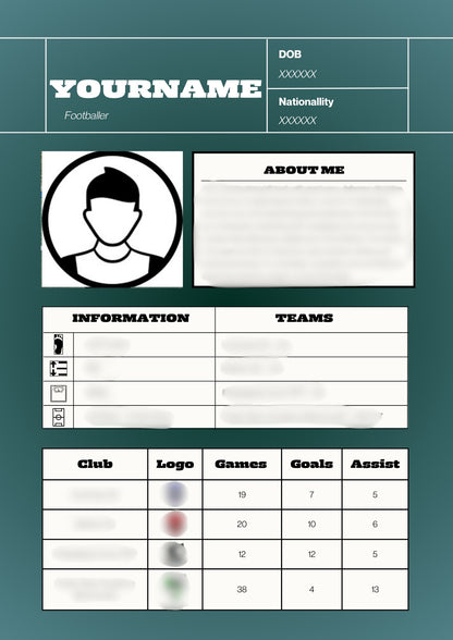 Football CV — Stand Out To Clubs & Scouts